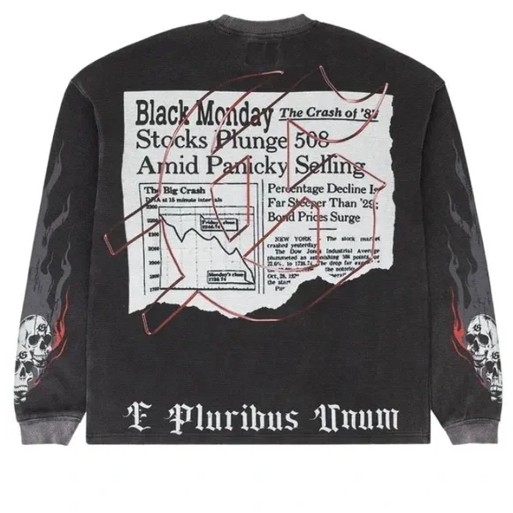 GODSPEED BLACK MONDAY LONG SLEEVE THERMAL TEE BLACK - MULTIPLE SIZES